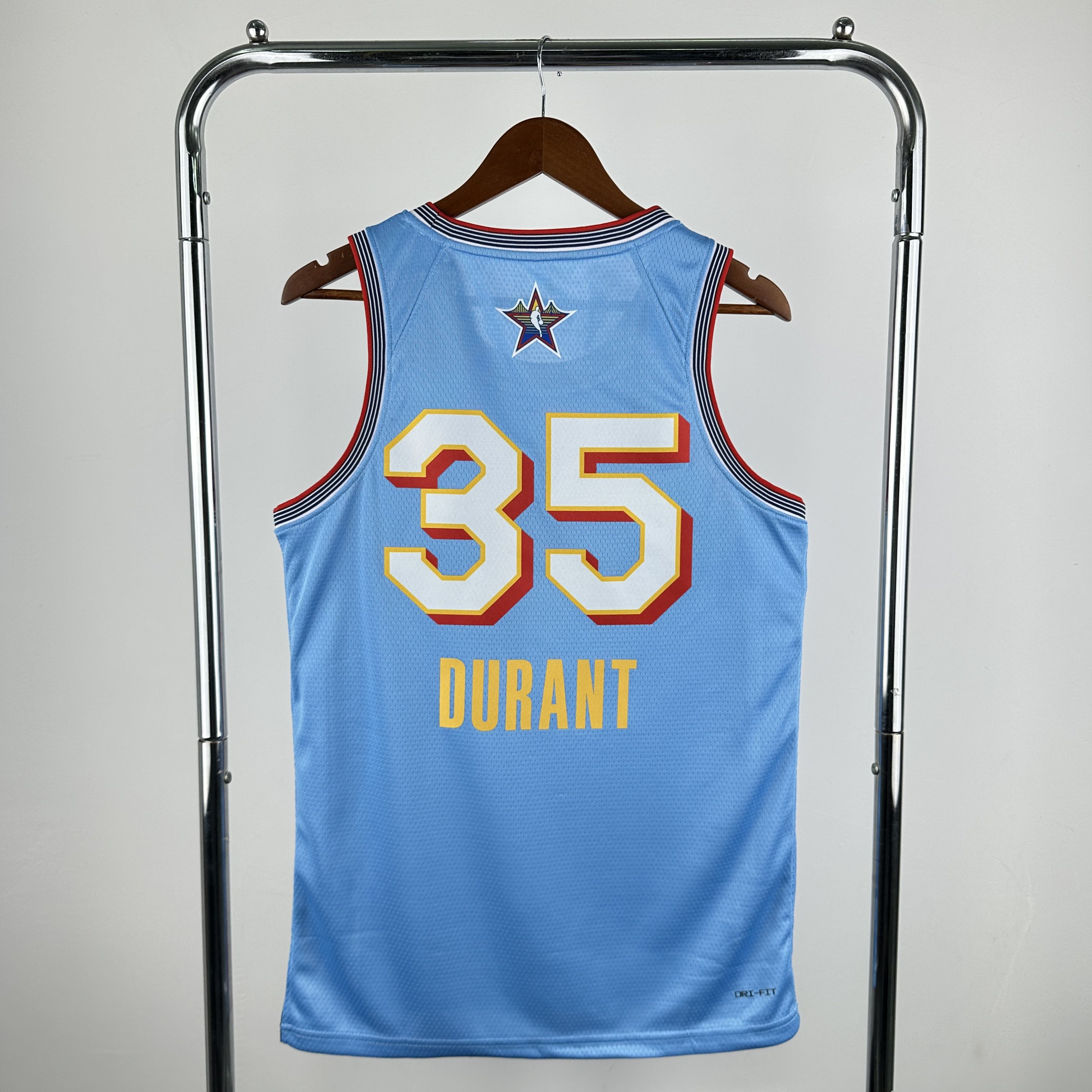 Men 2025 All star 35 Durant Light Blue Jordan Edition NBA Jersey